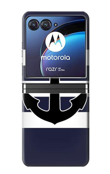 W2758 Anchor Navy Hard Case For Motorola Razr 40 Ultra