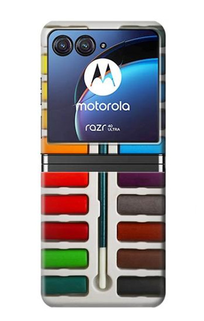 W3243 Watercolor Paint Set Hard Case For Motorola Razr 40 Ultra
