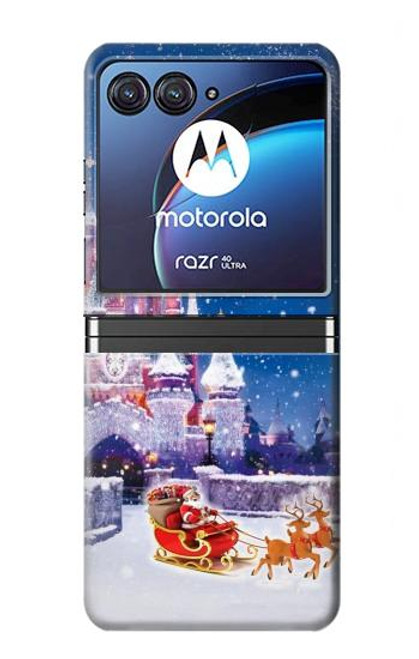 W3282 Santa Xmas Castle Hard Case For Motorola Razr 40 Ultra