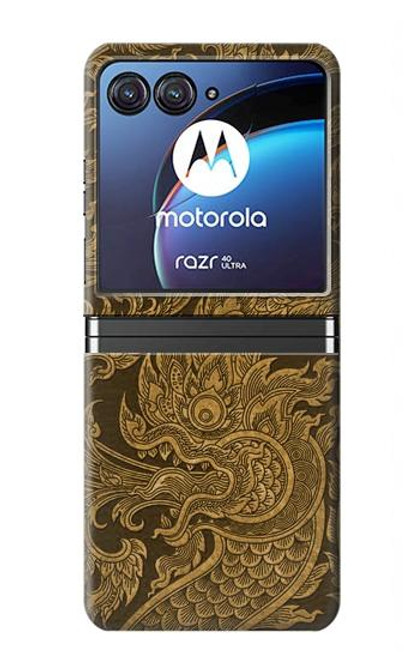 W3382 Thai Art Naga Hard Case For Motorola Razr 40 Ultra