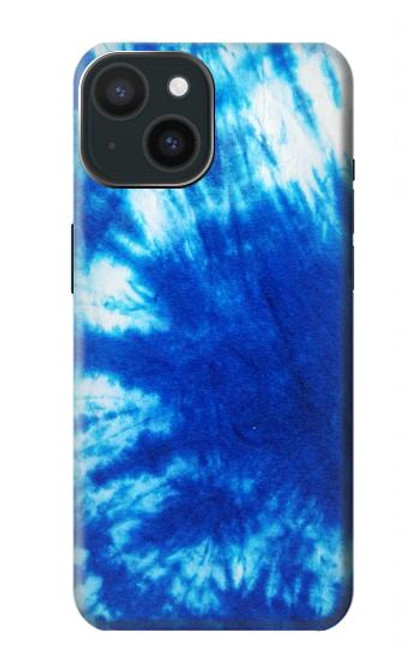 W1869 Tie Dye Blue Hard Case and Leather Flip Case For iPhone 15