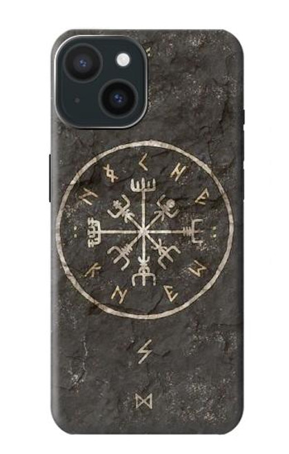 W3413 Norse Ancient Viking Symbol Hard Case and Leather Flip Case For iPhone 15