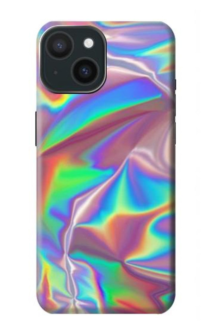 W3597 Holographic Photo Printed Hard Case and Leather Flip Case For iPhone 15