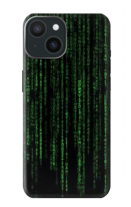 W3668 Binary Code Hard Case and Leather Flip Case For iPhone 15