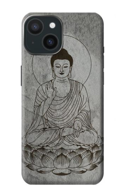 W3873 Buddha Line Art Hard Case and Leather Flip Case For iPhone 15
