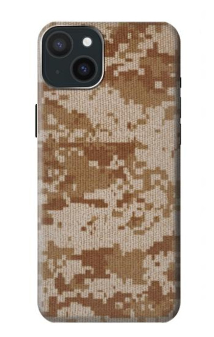 W2939 Desert Digital Camo Camouflage Hard Case and Leather Flip Case For iPhone 15 Plus