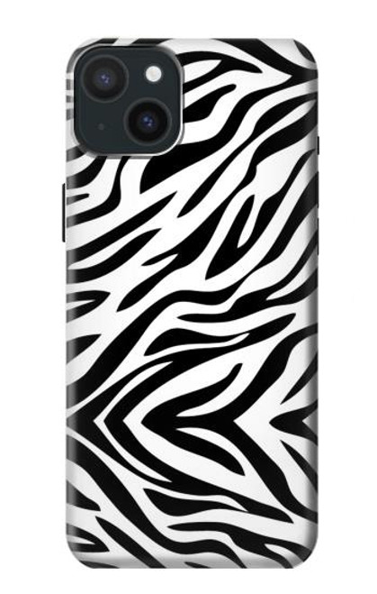 W3056 Zebra Skin Texture Graphic Printed Hard Case and Leather Flip Case For iPhone 15 Plus