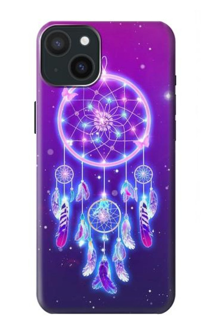 W3484 Cute Galaxy Dream Catcher Hard Case and Leather Flip Case For iPhone 15 Plus