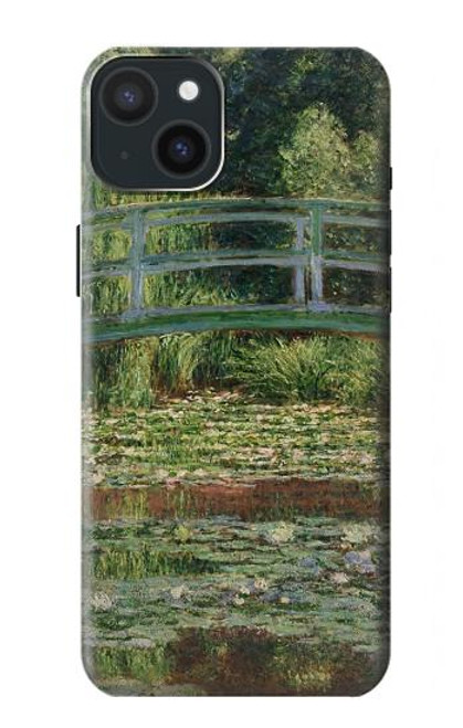 W3674 Claude Monet Footbridge and Water Lily Pool Hard Case and Leather Flip Case For iPhone 15 Plus