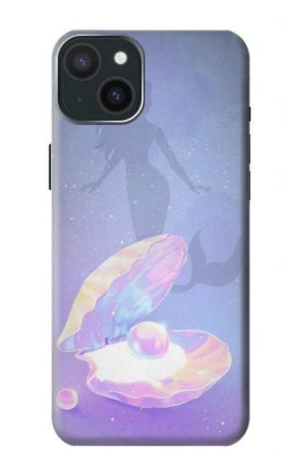 W3823 Beauty Pearl Mermaid Hard Case and Leather Flip Case For iPhone 15 Plus