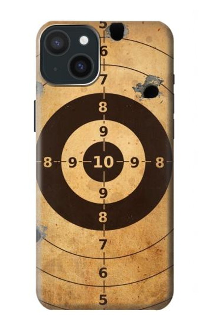 W3894 Paper Gun Shooting Target Hard Case and Leather Flip Case For iPhone 15 Plus
