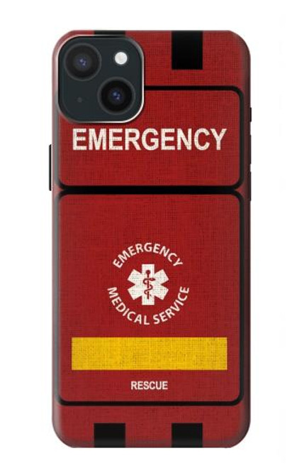 W3957 Emergency Medical Service Hard Case and Leather Flip Case For iPhone 15 Plus