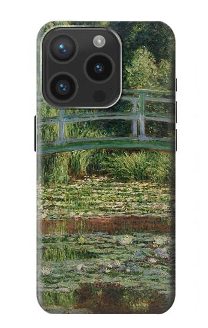 W3674 Claude Monet Footbridge and Water Lily Pool Hard Case and Leather Flip Case For iPhone 15 Pro