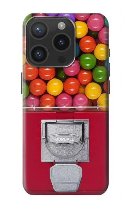 W3938 Gumball Capsule Game Graphic Hard Case and Leather Flip Case For iPhone 15 Pro