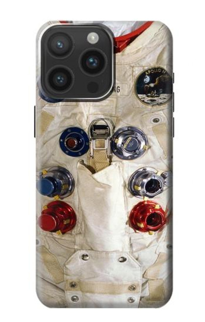 W2639 Neil Armstrong White Astronaut Space Suit Hard Case and Leather Flip Case For iPhone 15 Pro Max