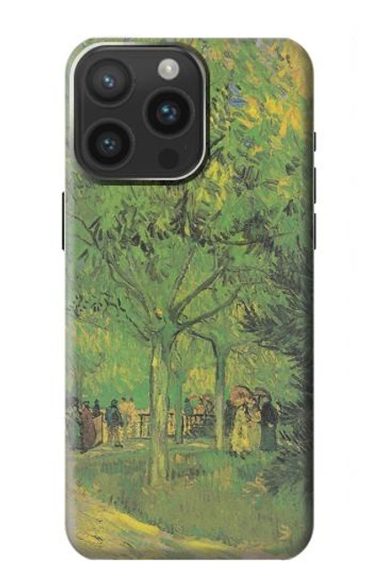 W3748 Van Gogh A Lane in a Public Garden Hard Case and Leather Flip Case For iPhone 15 Pro Max