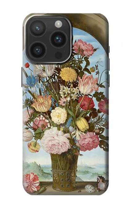 W3749 Vase of Flowers Hard Case and Leather Flip Case For iPhone 15 Pro Max