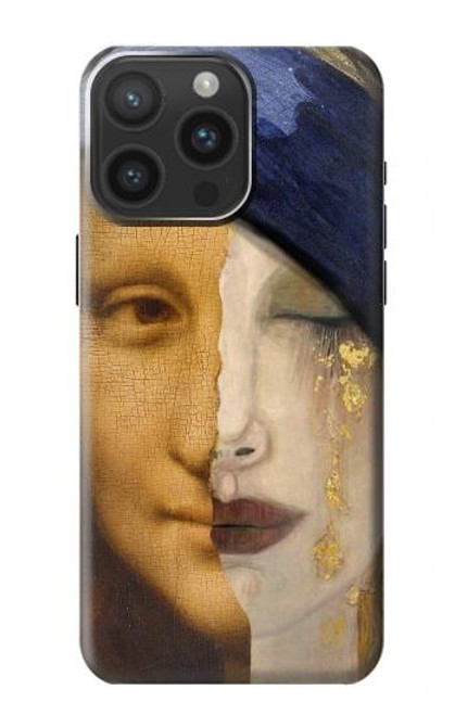 W3853 Mona Lisa Gustav Klimt Vermeer Hard Case and Leather Flip Case For iPhone 15 Pro Max