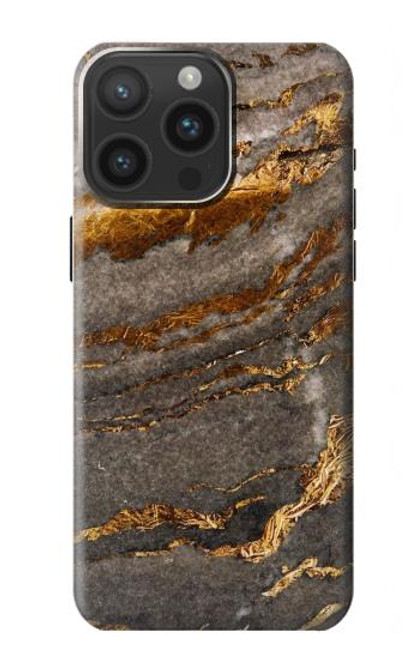 W3886 Gray Marble Rock Hard Case and Leather Flip Case For iPhone 15 Pro Max