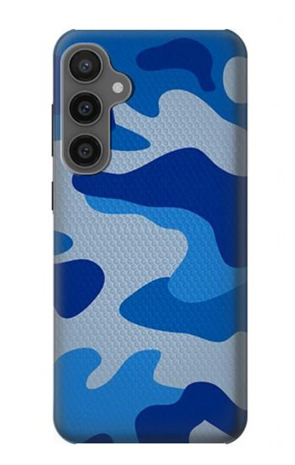 W2958 Army Blue Camo Camouflage Hard Case and Leather Flip Case For Samsung Galaxy S23 FE