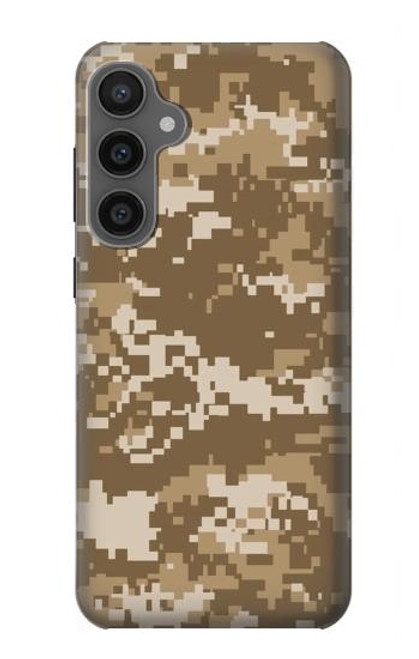 W3294 Army Desert Tan Coyote Camo Camouflage Hard Case and Leather Flip Case For Samsung Galaxy S23 FE