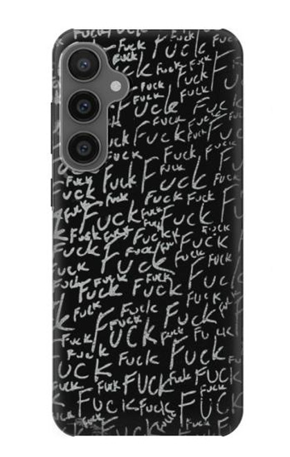 W3478 Funny Words Blackboard Hard Case and Leather Flip Case For Samsung Galaxy S23 FE