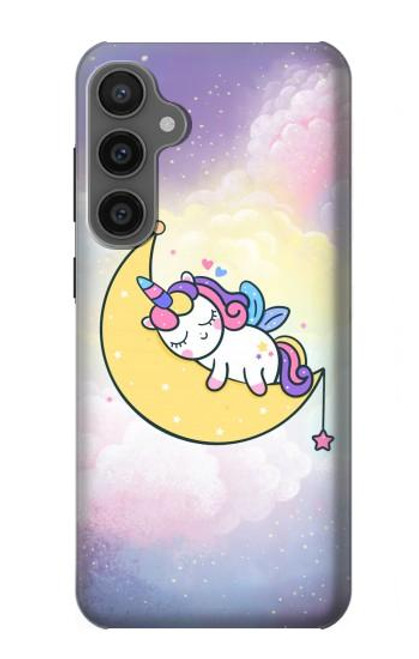 W3485 Cute Unicorn Sleep Hard Case and Leather Flip Case For Samsung Galaxy S23 FE