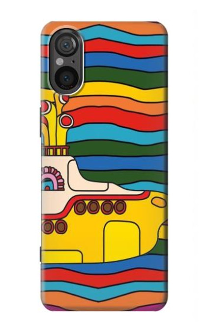 W3599 Hippie Submarine Hard Case and Leather Flip Case For Sony Xperia 5 V