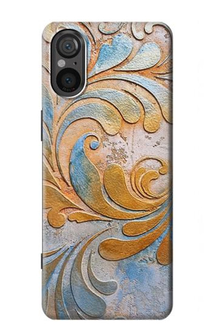 W3875 Canvas Vintage Rugs Hard Case and Leather Flip Case For Sony Xperia 5 V
