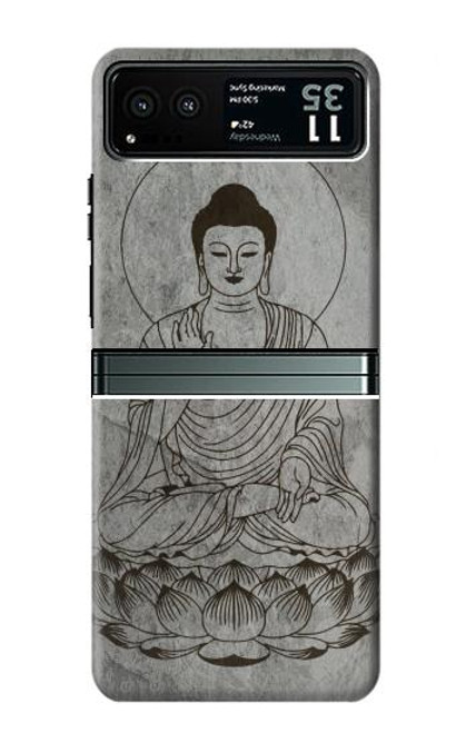 W3873 Buddha Line Art Hard Case and Leather Flip Case For Motorola Razr 40