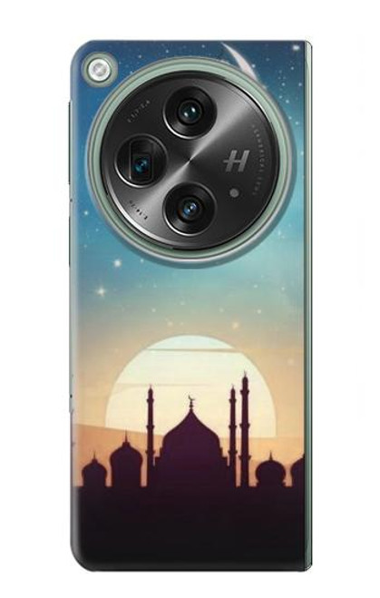 W3502 Islamic Sunset Hard Case and Leather Flip Case For OnePlus OPEN