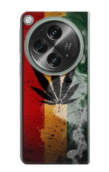 W3890 Reggae Rasta Flag Smoke Hard Case and Leather Flip Case For OnePlus OPEN
