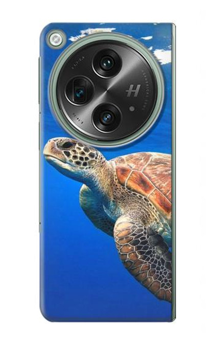 W3898 Sea Turtle Hard Case and Leather Flip Case For OnePlus OPEN