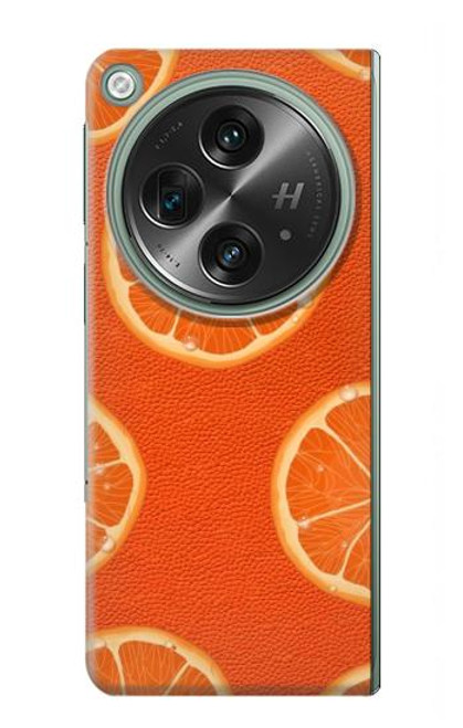 W3946 Seamless Orange Pattern Hard Case and Leather Flip Case For OnePlus OPEN