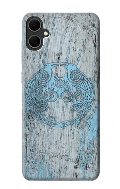 W3829 Huginn And Muninn Twin Ravens Norse Hard Case and Leather Flip Case For Samsung Galaxy A05