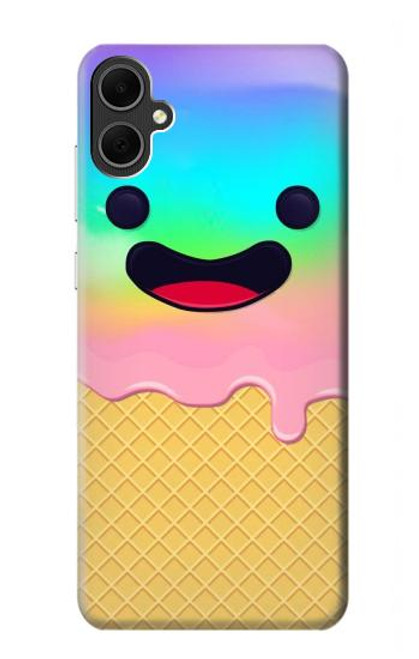 W3939 Ice Cream Cute Smile Hard Case and Leather Flip Case For Samsung Galaxy A05