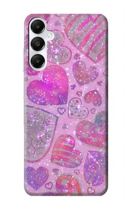 W3710 Pink Love Heart Hard Case and Leather Flip Case For Samsung Galaxy A05s