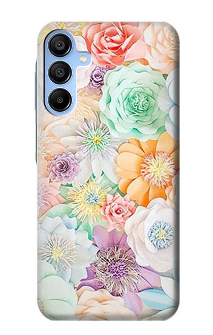 W3705 Pastel Floral Flower Hard Case and Leather Flip Case For Samsung Galaxy A15 5G