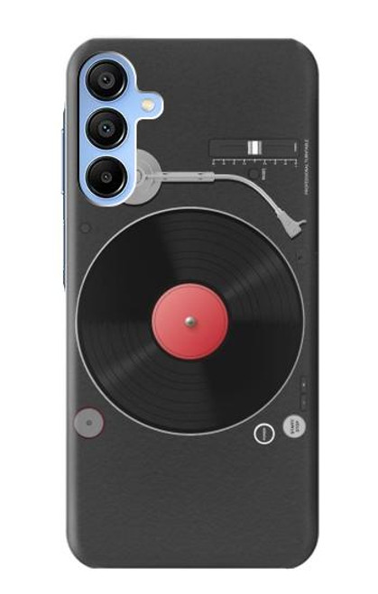W3952 Turntable Vinyl Record Player Graphic Hard Case and Leather Flip Case For Samsung Galaxy A15 5G