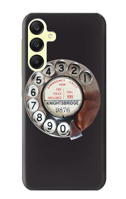 W0059 Retro Rotary Phone Dial On Hard Case and Leather Flip Case For Samsung Galaxy A25 5G
