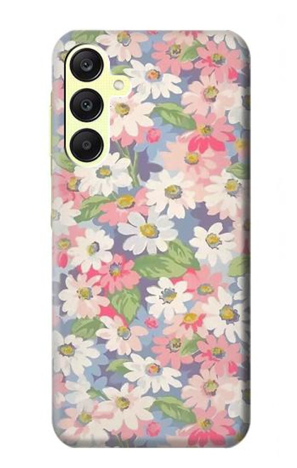 W3688 Floral Flower Art Pattern Hard Case and Leather Flip Case For Samsung Galaxy A25 5G