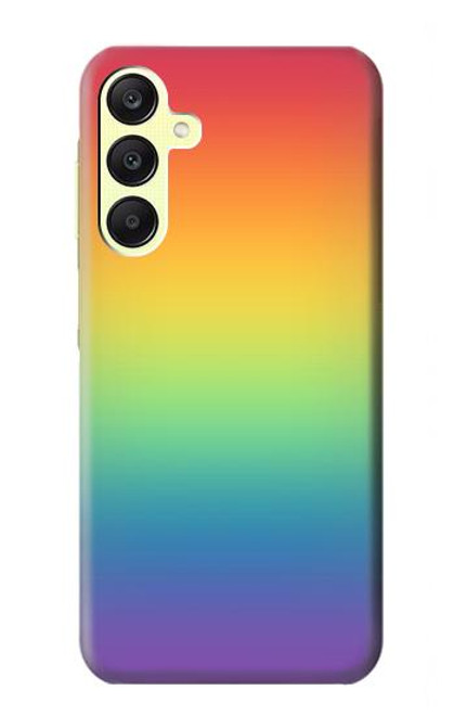 W3698 LGBT Gradient Pride Flag Hard Case and Leather Flip Case For Samsung Galaxy A25 5G