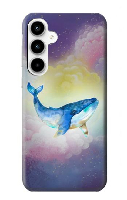 W3802 Dream Whale Pastel Fantasy Hard Case and Leather Flip Case For Samsung Galaxy A35 5G