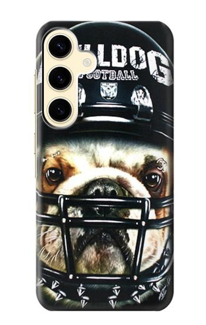 W0098 Bulldog American Football Hard Case and Leather Flip Case For Samsung Galaxy S24