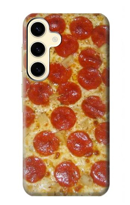 W0236 Pizza Hard Case and Leather Flip Case For Samsung Galaxy S24