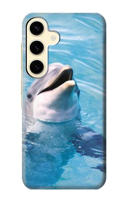 W1291 Dolphin Hard Case and Leather Flip Case For Samsung Galaxy S24