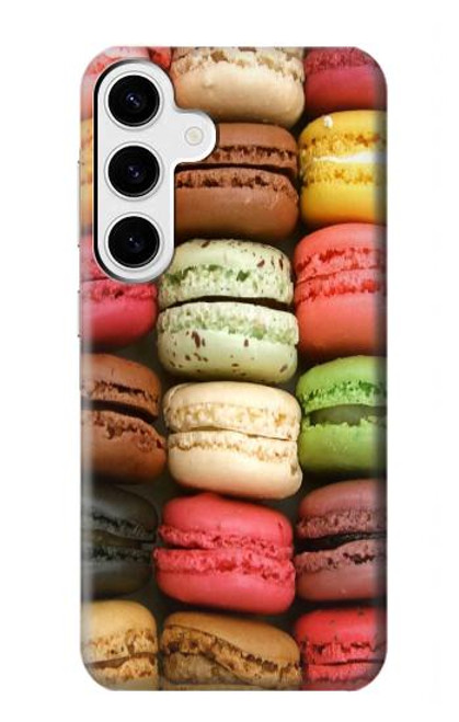 W0080 Macarons Hard Case and Leather Flip Case For Samsung Galaxy S24 Plus