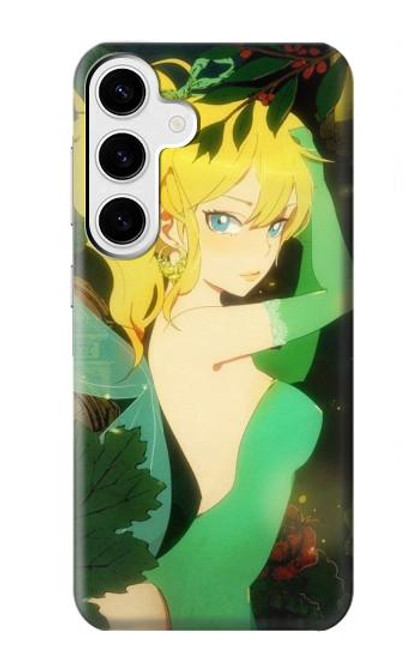 W0095 Peter Pan's Tinker Bell Hard Case and Leather Flip Case For Samsung Galaxy S24 Plus