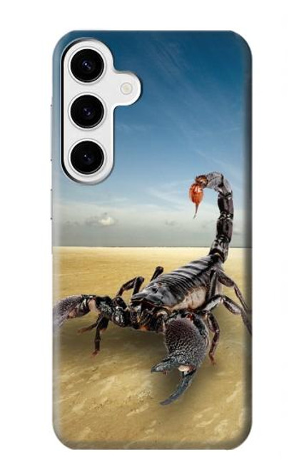 W0150 Desert Scorpion Hard Case and Leather Flip Case For Samsung Galaxy S24 Plus