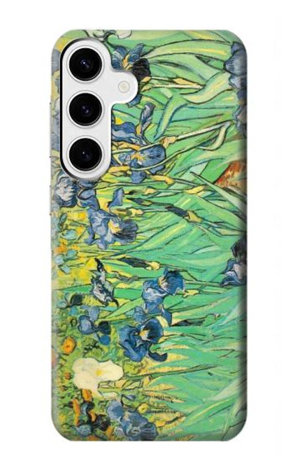 W0210 Van Gogh Irises Hard Case and Leather Flip Case For Samsung Galaxy S24 Plus
